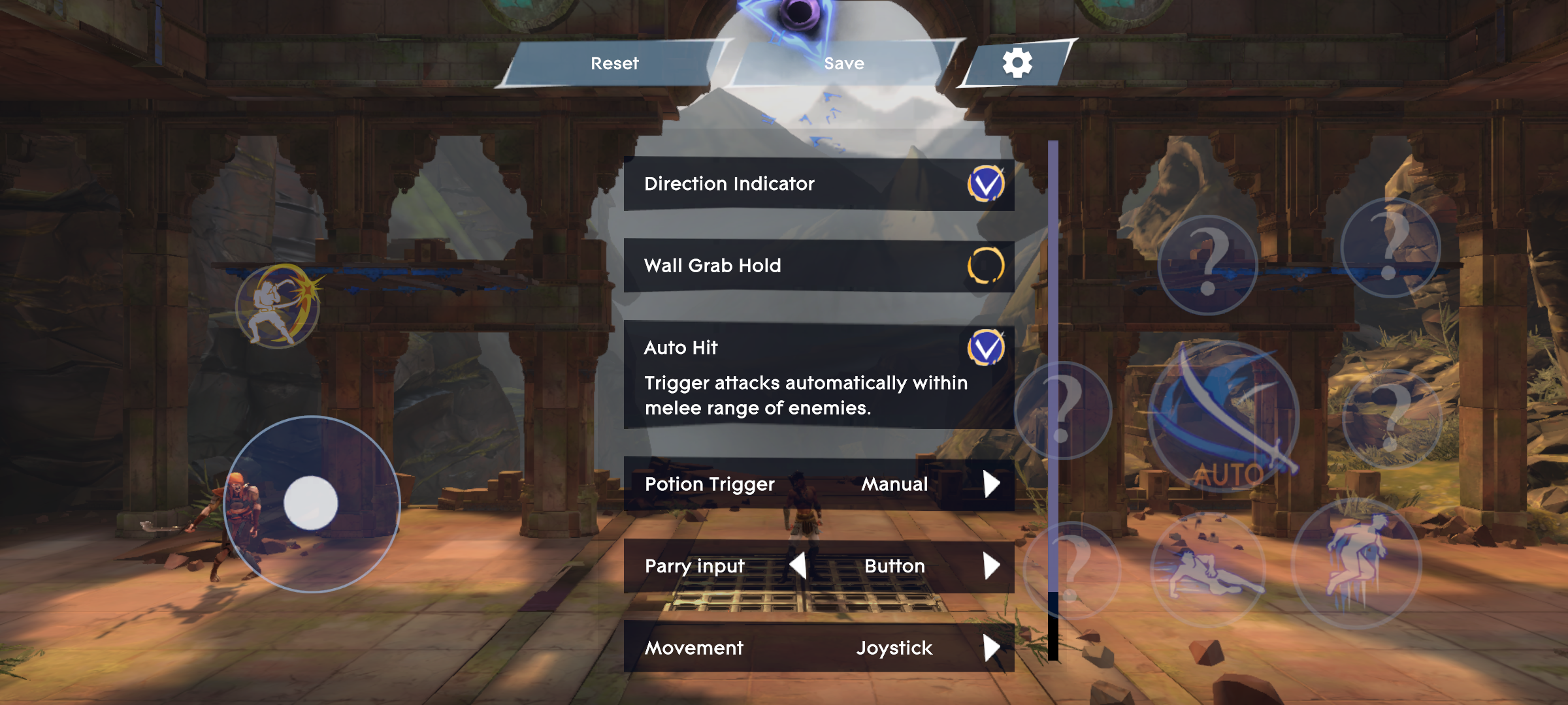The Auto Hit option is selected within the Customise Mobile Controls menu.