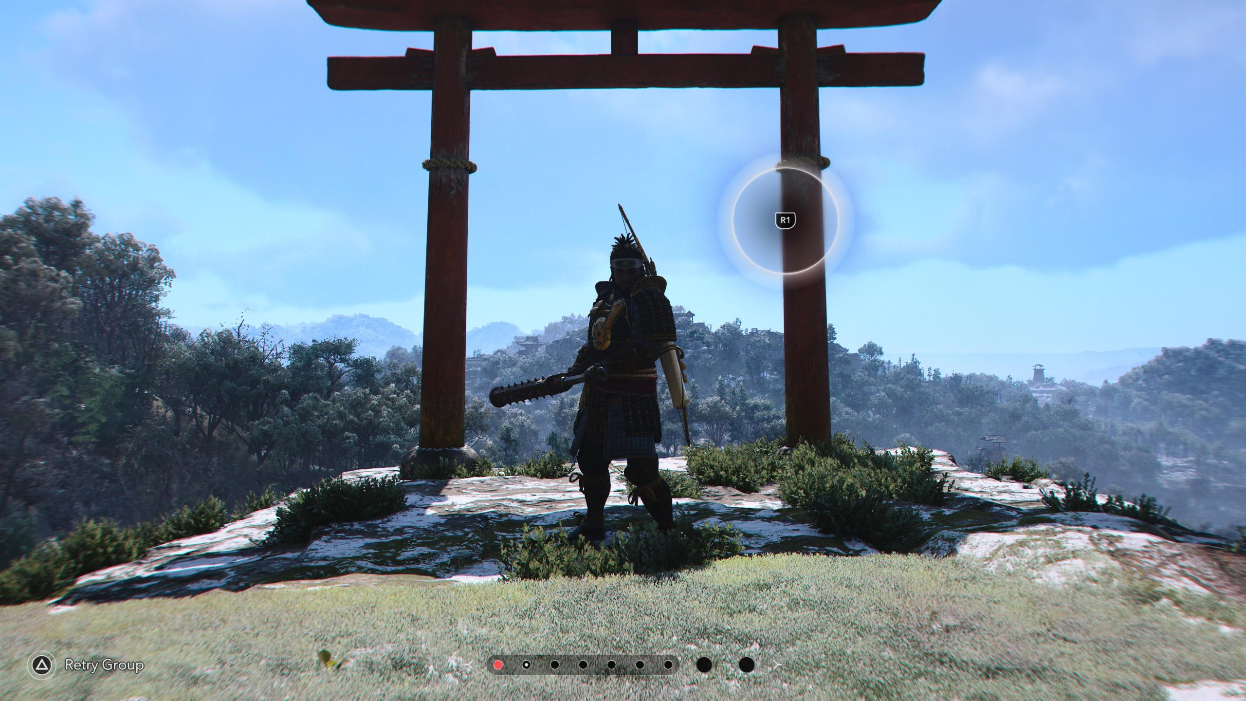 Screenshot of Yasuke's QTE event in the game.